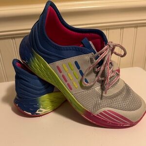 Athletic Works Blue, Gray, Pink & Lime Kids Sneakers